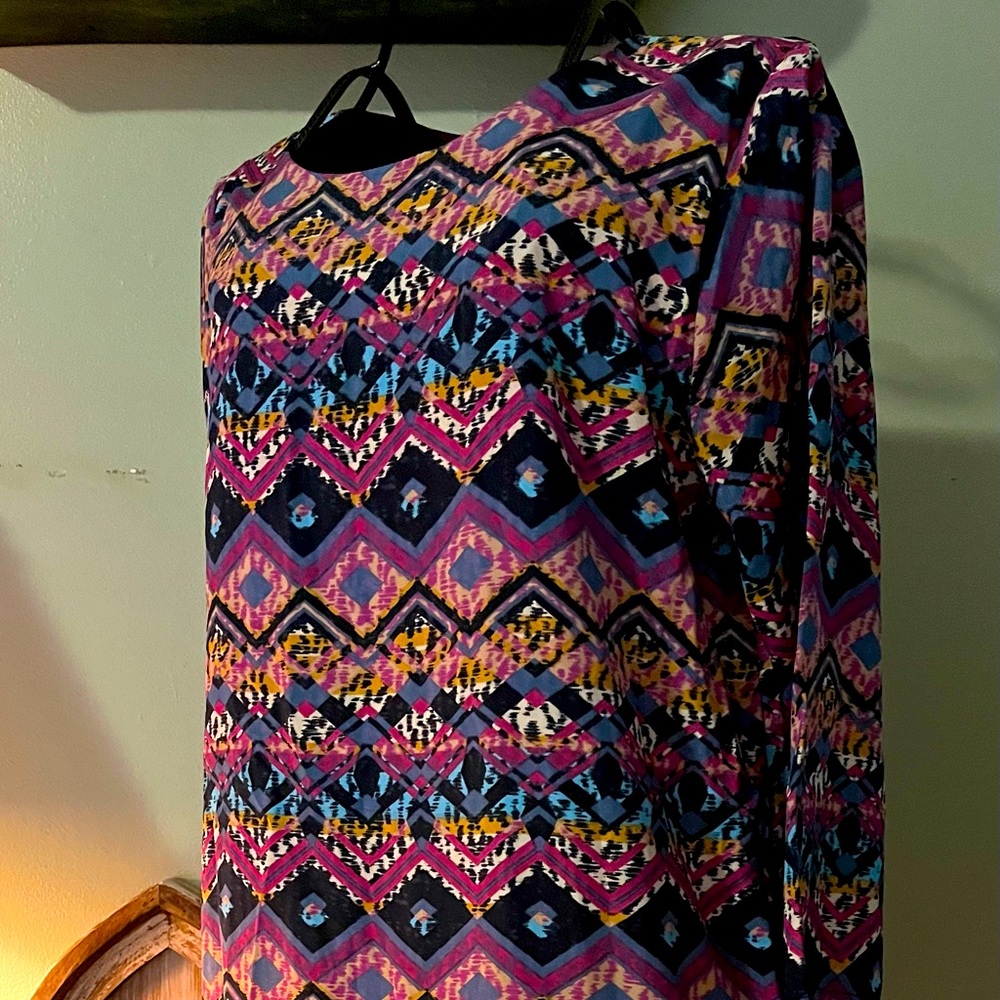 Everly geo print shift dress.